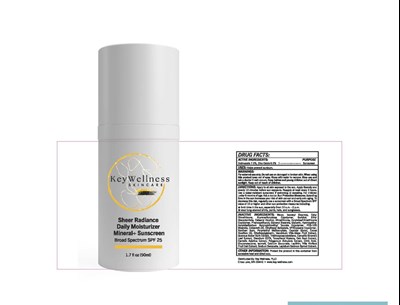 Sheer Radiance  Daily Moisturizer Mineral +Sunscreen Broad Spectrum SPF 25 - KEY SP26.50U 301385 Stay Ageless Daily White Bottle R1